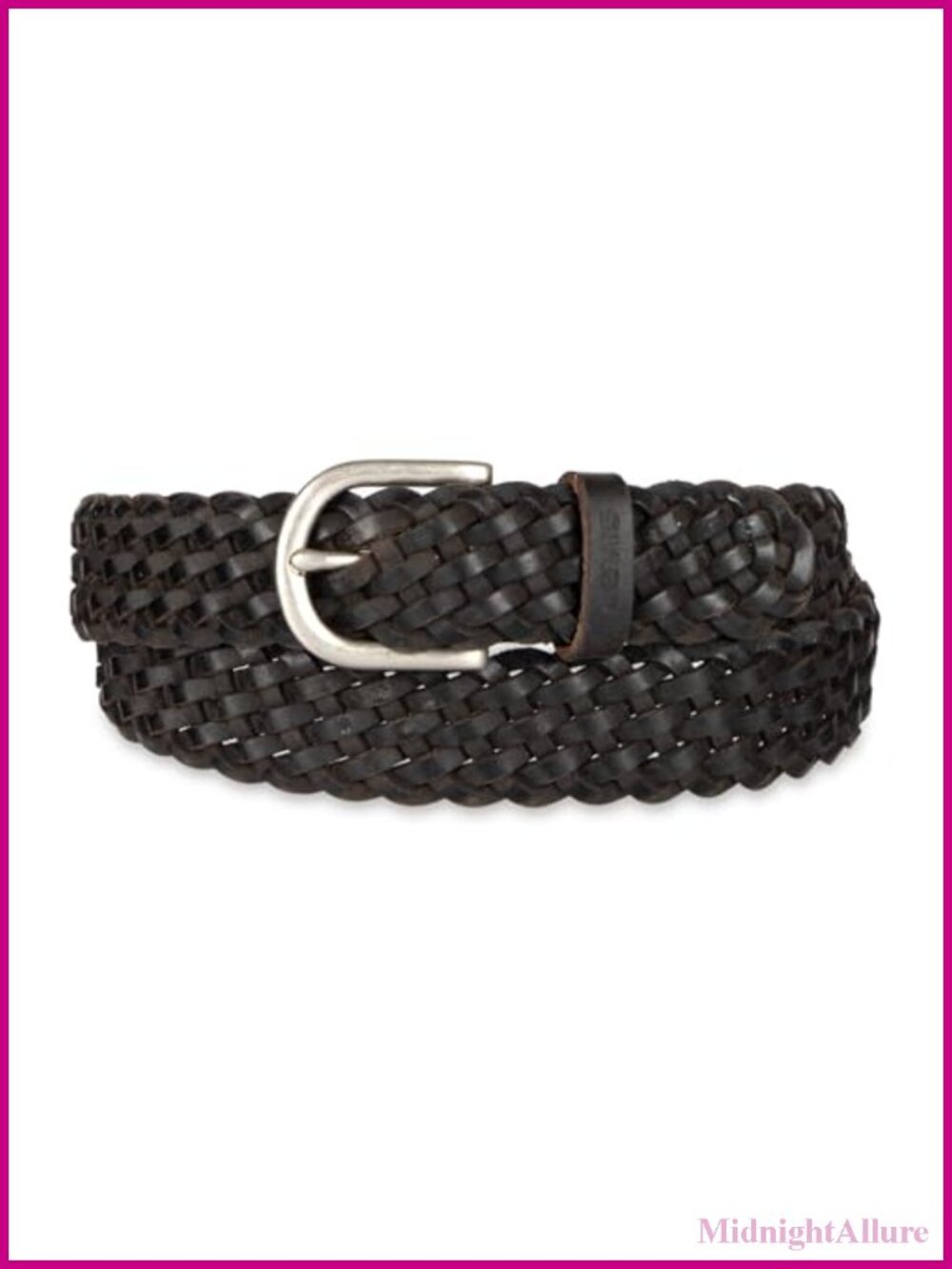Genuine Leather Braided Belt Fully Adjustable Casual for Jeans Dresses